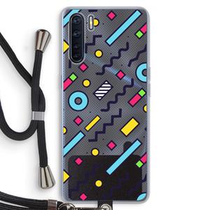 CaseCompany 8-bit N°8: Oppo A91 Transparant Hoesje met koord
