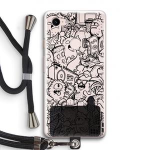 CaseCompany Vexx Black City : Pixel 3 Transparant Hoesje met koord