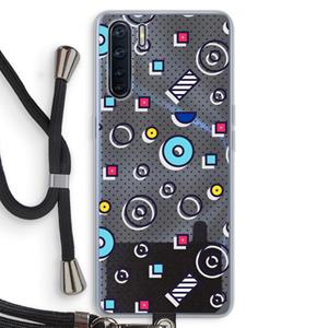 CaseCompany 8-bit N°9: Oppo A91 Transparant Hoesje met koord