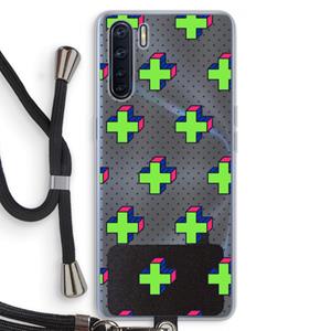 CaseCompany 8-bit N°10: Oppo A91 Transparant Hoesje met koord
