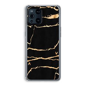 CaseCompany Gouden marmer: Oppo Find X3 Pro Transparant Hoesje