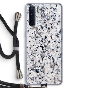 CaseCompany Gespikkelde marmer: Oppo A91 Transparant Hoesje met koord