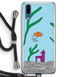 CaseCompany Aquarium: Huawei P20 Transparant Hoesje met koord