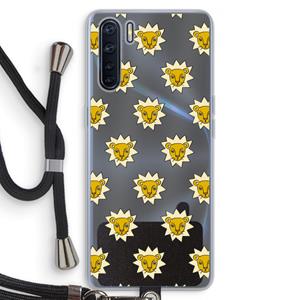 CaseCompany Leeuwenkoppen: Oppo A91 Transparant Hoesje met koord