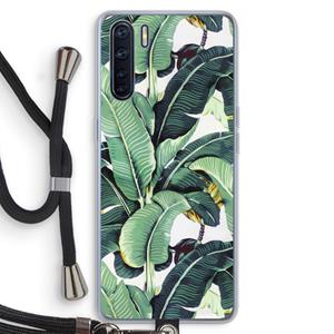 CaseCompany Bananenbladeren: Oppo A91 Transparant Hoesje met koord