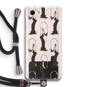 CaseCompany Pop Some Kim: Pixel 3 Transparant Hoesje met koord