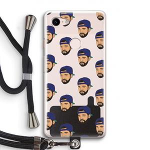 CaseCompany Drake Away: Pixel 3 Transparant Hoesje met koord