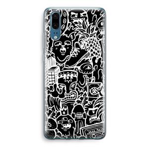 CaseCompany Vexx Black Mixtape: Huawei P20 Transparant Hoesje