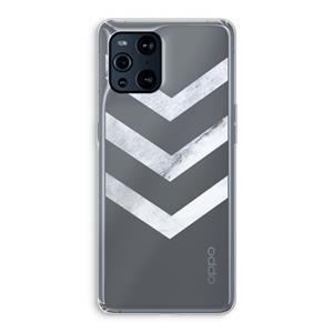 CaseCompany Marmeren pijlen: Oppo Find X3 Pro Transparant Hoesje