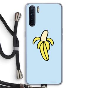 CaseCompany Banana: Oppo A91 Transparant Hoesje met koord