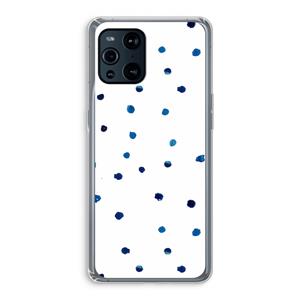 CaseCompany Blauwe stippen: Oppo Find X3 Pro Transparant Hoesje