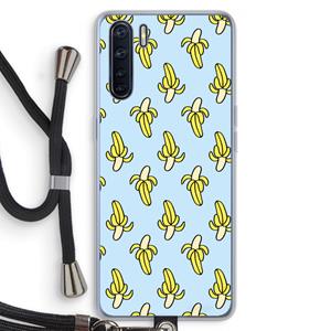CaseCompany Bananas: Oppo A91 Transparant Hoesje met koord