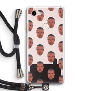 CaseCompany Kanye Call Me℃: Pixel 3 Transparant Hoesje met koord
