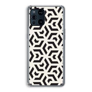 CaseCompany Crazy pattern: Oppo Find X3 Pro Transparant Hoesje