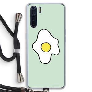 CaseCompany Spiegelei: Oppo A91 Transparant Hoesje met koord