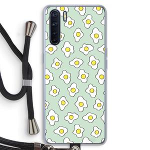 CaseCompany Spiegeleitjes: Oppo A91 Transparant Hoesje met koord