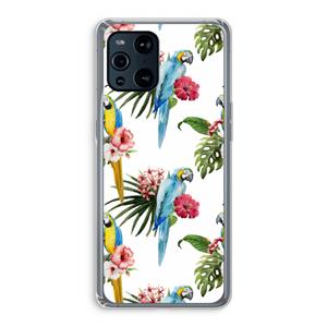 CaseCompany Kleurrijke papegaaien: Oppo Find X3 Pro Transparant Hoesje