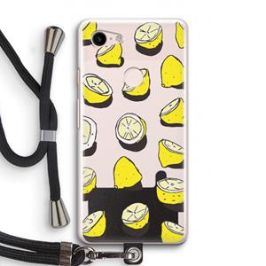 CaseCompany When Life Gives You Lemons...: Pixel 3 Transparant Hoesje met koord