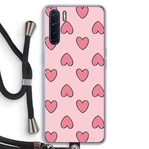 CaseCompany Ondersteboven verliefd: Oppo A91 Transparant Hoesje met koord