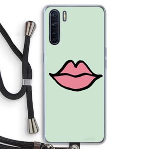 CaseCompany Kusje: Oppo A91 Transparant Hoesje met koord