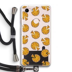 CaseCompany You Had Me At Pizza: Pixel 3 Transparant Hoesje met koord
