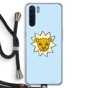 CaseCompany Kleine leeuw: Oppo A91 Transparant Hoesje met koord