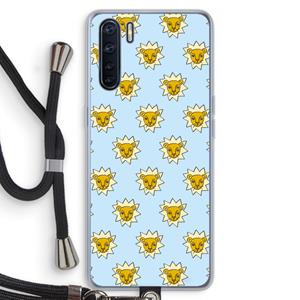 CaseCompany Leeuwenkoppen: Oppo A91 Transparant Hoesje met koord
