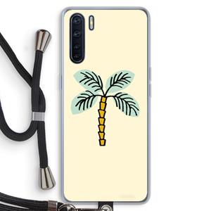CaseCompany Palmboom: Oppo A91 Transparant Hoesje met koord