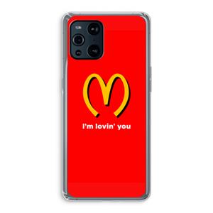 CaseCompany I'm lovin' you: Oppo Find X3 Pro Transparant Hoesje