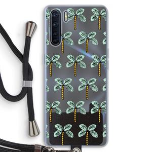 CaseCompany Paradise: Oppo A91 Transparant Hoesje met koord