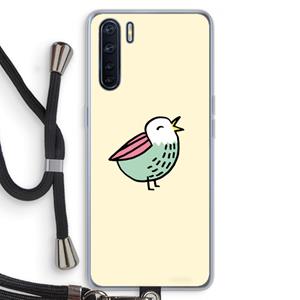 CaseCompany Birdy: Oppo A91 Transparant Hoesje met koord