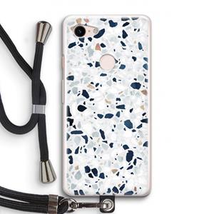 CaseCompany Terrazzo N°1: Pixel 3 Transparant Hoesje met koord