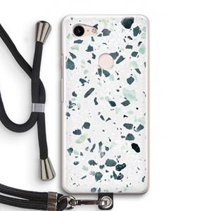 CaseCompany Terrazzo N°2: Pixel 3 Transparant Hoesje met koord