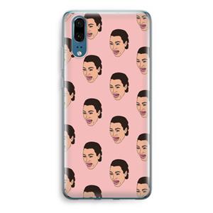 CaseCompany Ugly Cry Call: Huawei P20 Transparant Hoesje