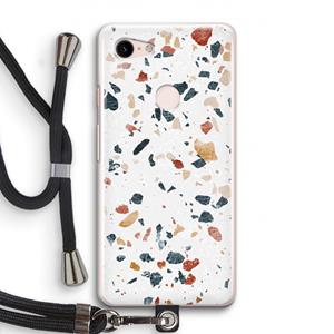CaseCompany Terrazzo N°4: Pixel 3 Transparant Hoesje met koord