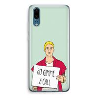 CaseCompany Gimme a call: Huawei P20 Transparant Hoesje