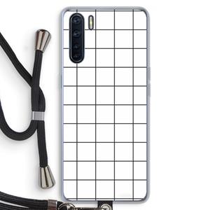 CaseCompany Rooster: Oppo A91 Transparant Hoesje met koord