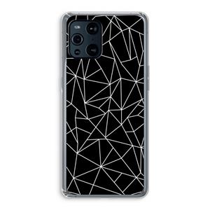 CaseCompany Geometrische lijnen wit: Oppo Find X3 Pro Transparant Hoesje