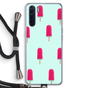 CaseCompany Waterijsje: Oppo A91 Transparant Hoesje met koord
