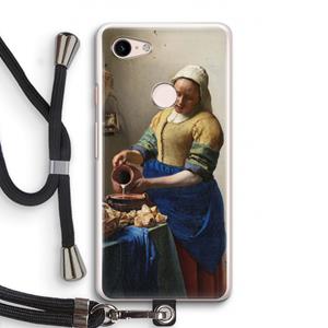 CaseCompany The Milkmaid: Pixel 3 Transparant Hoesje met koord