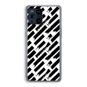 CaseCompany Zwarte vegen: Oppo Find X3 Pro Transparant Hoesje