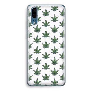 CaseCompany Weed: Huawei P20 Transparant Hoesje