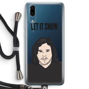 CaseCompany Let It Snow: Huawei P20 Transparant Hoesje met koord