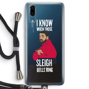 CaseCompany Sleigh Bells Ring: Huawei P20 Transparant Hoesje met koord
