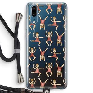 CaseCompany Gymboys: Huawei P20 Transparant Hoesje met koord