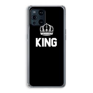 CaseCompany King zwart: Oppo Find X3 Pro Transparant Hoesje