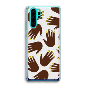 CaseCompany Hands dark: Huawei P30 Pro Transparant Hoesje