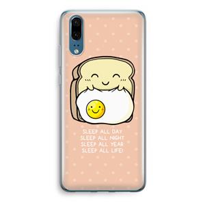 CaseCompany Sleep All Day: Huawei P20 Transparant Hoesje