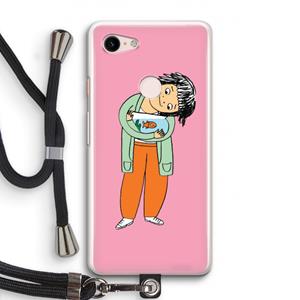 CaseCompany Visknuffel: Pixel 3 Transparant Hoesje met koord