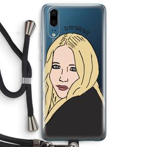 CaseCompany Mary Kate: Huawei P20 Transparant Hoesje met koord